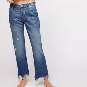 Free People Maggie Mid Rise Straight Jeans